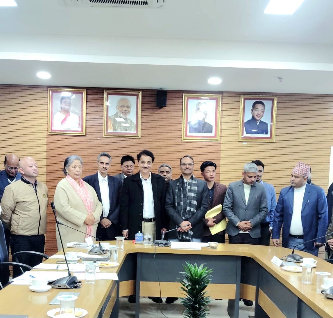 MIT University Sikkim leadership and officials meeting at the campus