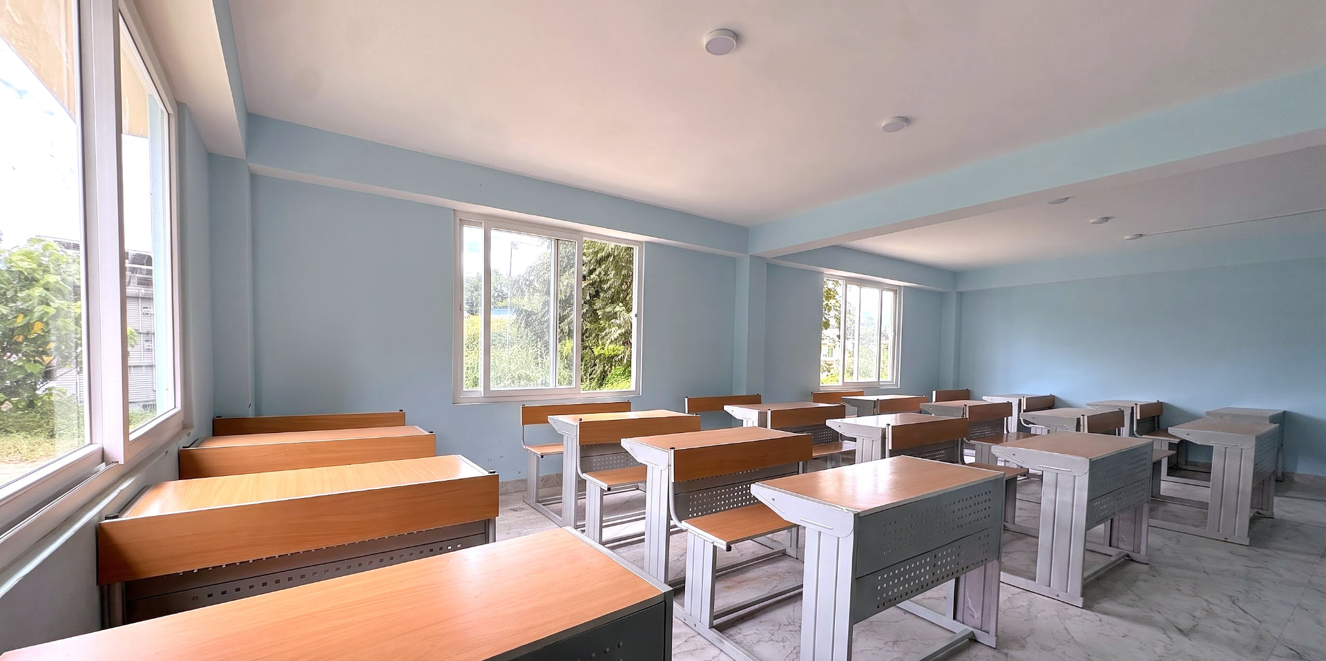 Naturally lit lecture classroom